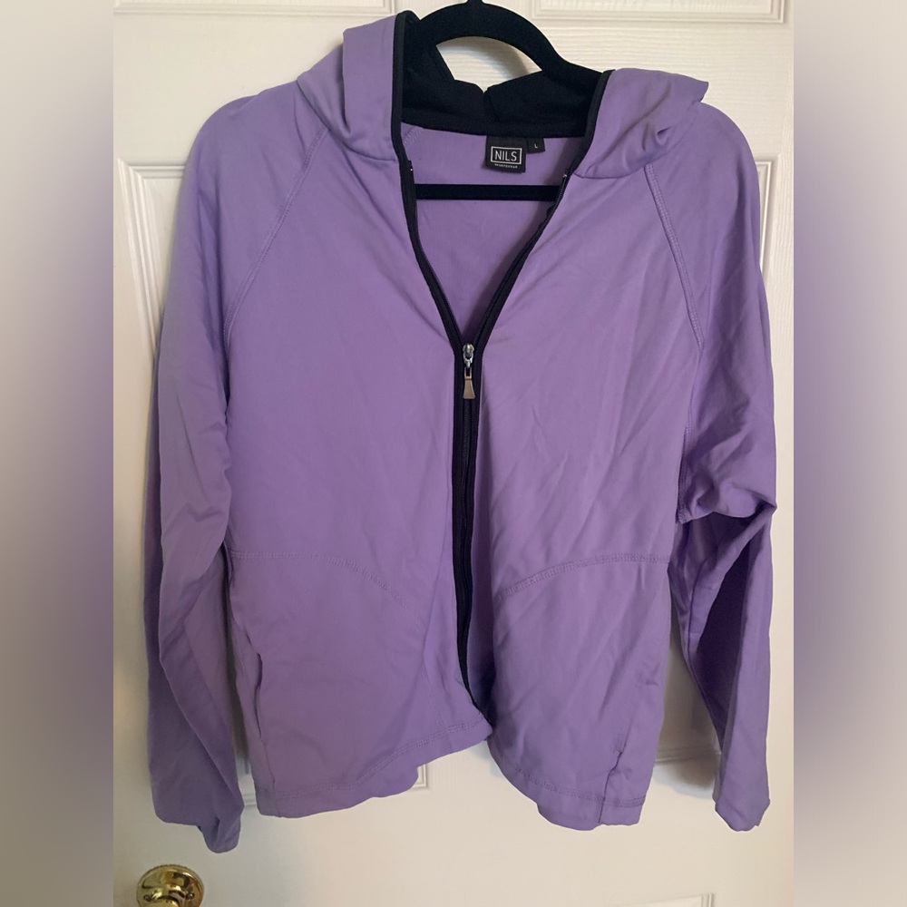 Large NILS lavender Zip up hoodie